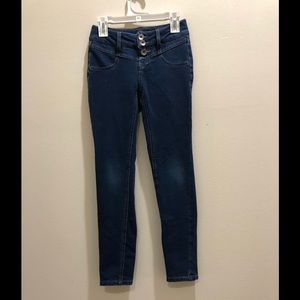 Girls blue stretch jeans pants